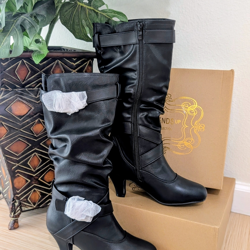 Threads & Trends Elegant Black Heeled Boots